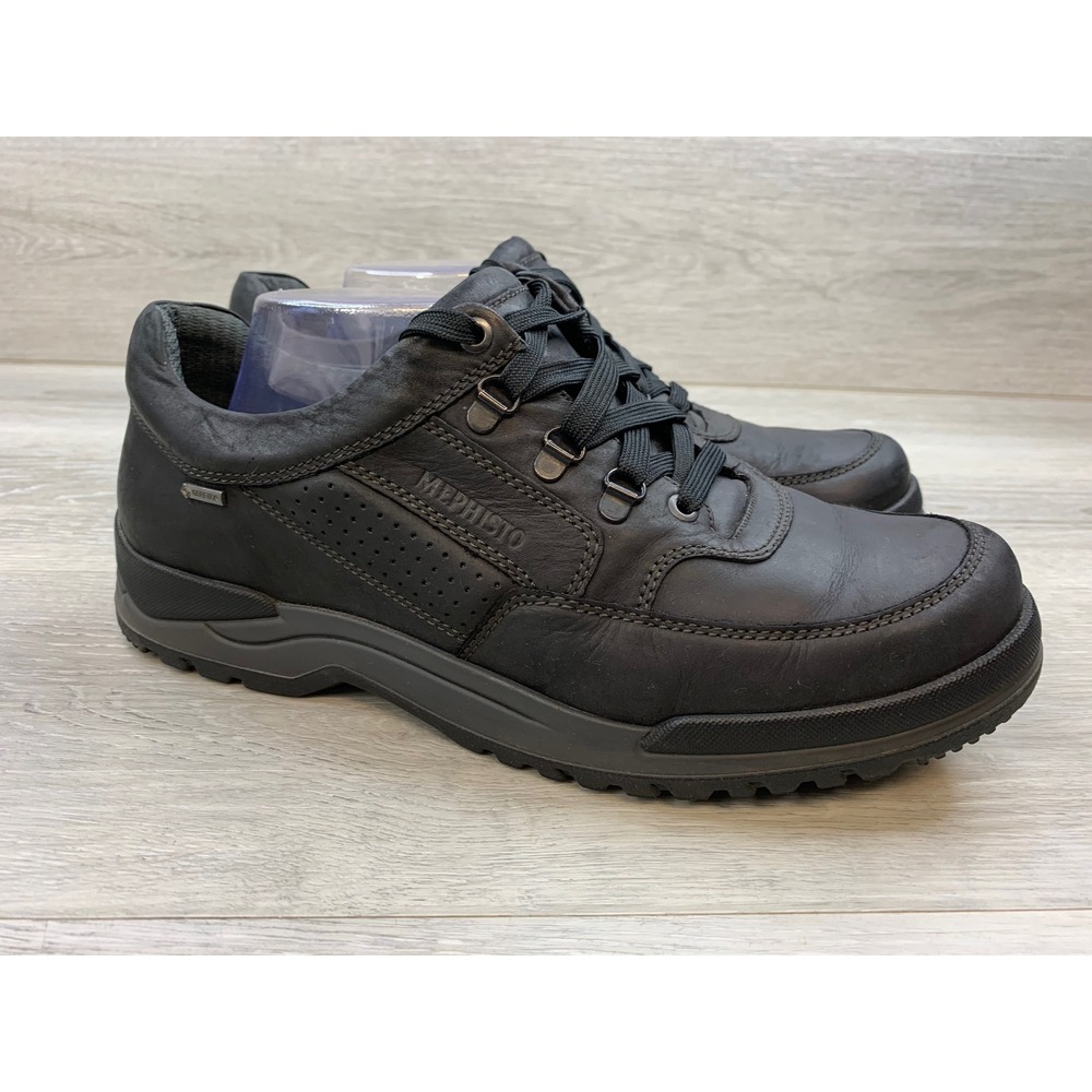 Mephisto Slacker Men's Black Leather Gore-Tex Walking Shoes US 11 EUR 10.5